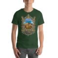 Forest West Azerbaijan unisex t-shirt, front view with Lake Urmia and the ancient Hasanlu mound design