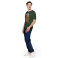 Forest Hamedan unisex t-shirt, front view with Ganjnameh inscriptions and Mount Alvand design