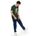 Forest Tehran unisex t-shirt, front view with Azadi Tower and Mount Damavand design