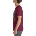 Maroon Khorasan Razavi unisex t-shirt, with Tomb of Ferdowsi in ancient Tus design