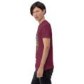 Maroon Fars unisex t-shirt, with Persepolis and Achaemenid columns design