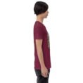 Maroon Ardabil unisex t-shirt, with ancient Shahr-e Yeri stone figures and Mount Sabalan design
