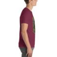 Maroon East Azerbaijan unisex t-shirt, with Babak Castle and the Arasbaran valleys design
