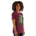 Maroon Lorestan unisex t-shirt, front view with Falak-ol-Aflak Castle in Khorramabad design