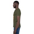 Military Green Markazi unisex t-shirt, with ancient columns of Khorheh design