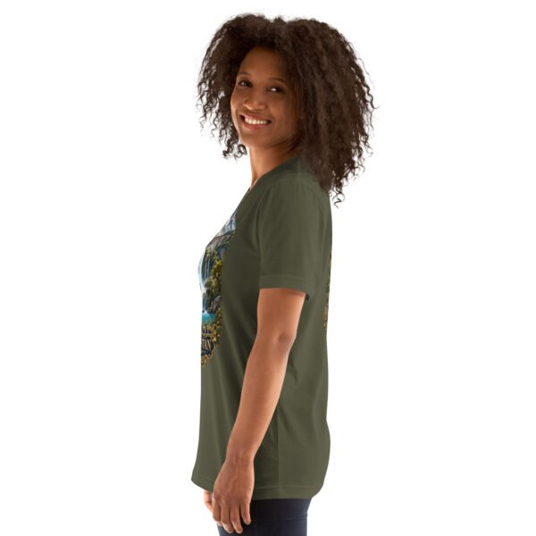 Military Green Lorestan unisex t-shirt, with Falak-ol-Aflak Castle in Khorramabad design