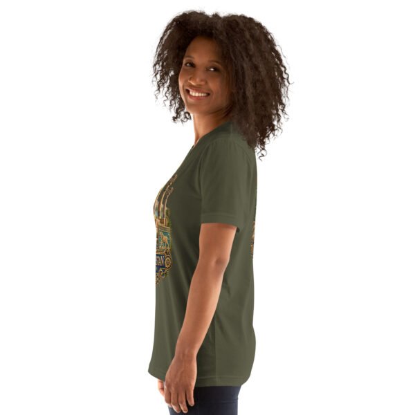 Military Green Khuzestan unisex t-shirt, with ancient Susa design