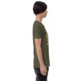 Military Green Semnan unisex t-shirt, with Qasr-e Bahram caravanserai in the Dasht-e Kavir design