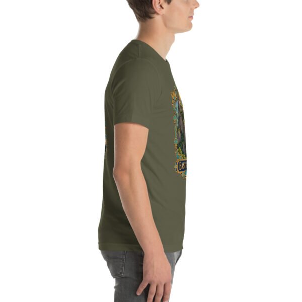 Military Green East Azerbaijan unisex t-shirt, with Babak Castle and the Arasbaran valleys design