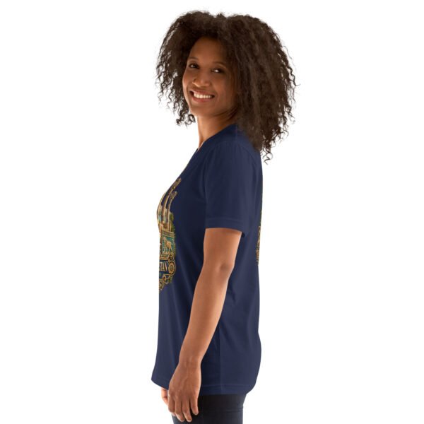 Navy Khuzestan unisex t-shirt, with ancient Susa design