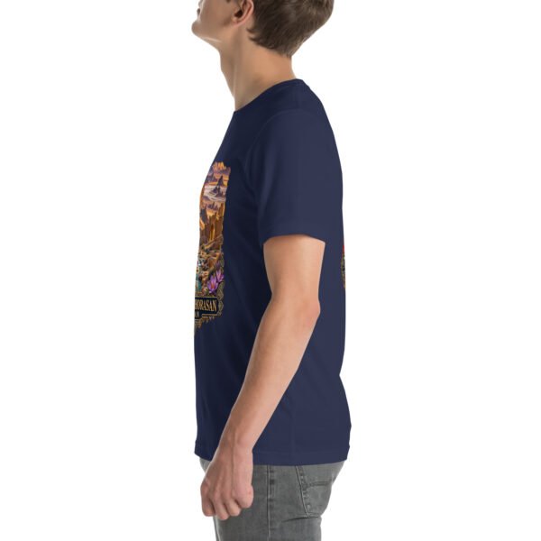 Navy South Khorasan unisex t-shirt, with historic citadel of Birjand design