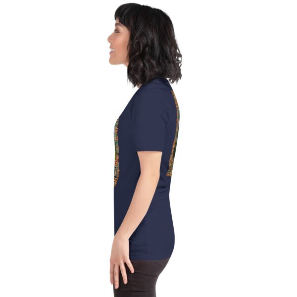 Navy Golestan unisex t-shirt, with Sasanian Great Wall of Gorgan design