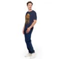 Navy Kerman unisex t-shirt, front view with Arg-e Bam citadel and desert palm groves design