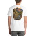 White North Khorasan unisex t-shirt, back view with Aladagh mountains and the forests of Golestan National Park design