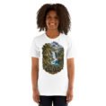 White Lorestan unisex t-shirt, front view with Falak-ol-Aflak Castle in Khorramabad design