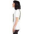 White Mazandaran unisex t-shirt, with terraced springs of Badab-e Surt in the Hyrcanian forest design