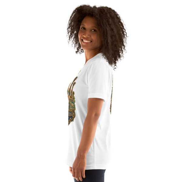 White Khuzestan unisex t-shirt, with ancient Susa design
