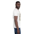 White Markazi unisex t-shirt, with ancient columns of Khorheh design