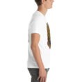 White North Khorasan unisex t-shirt, with historic citadel of Shirvan and vineyards design