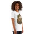 White Khuzestan unisex t-shirt, front view with ancient Susa design