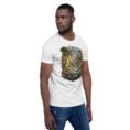 White Ilam unisex t-shirt, front view with Razianeh Gorge in the Zagros Mountains design
